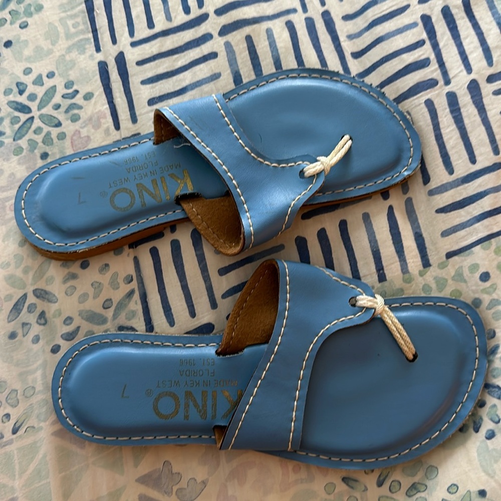 Key West Lilly Kino Beach Sandals Sz 7, blue